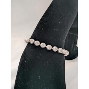 Silver Tone Ball Chain Bracelet with Car Link